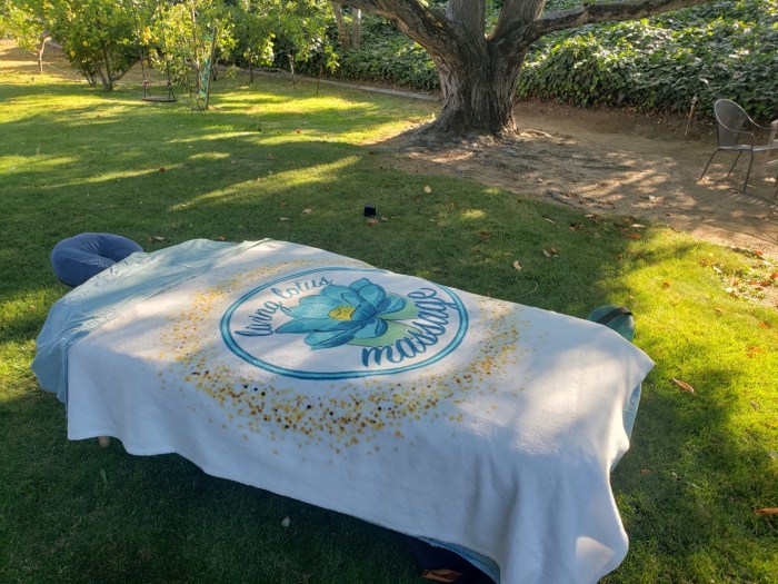 Massage outdoors near Delta in California 